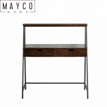 Mayco Antique Office Furniture Writing Desk with 2 Drawers in Dark Fir Wood Finish